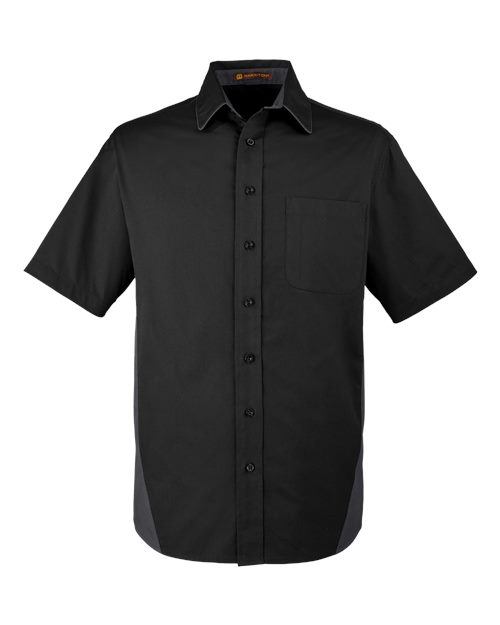 Chemise Harriton M586 - Black/ Dark Charcoal