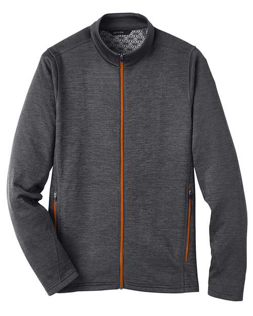 Hoodie North End NE712 - Black Heather/ Orange Soda