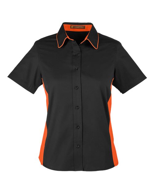 T-Shirt Harriton M586W - Black/ Team Orange