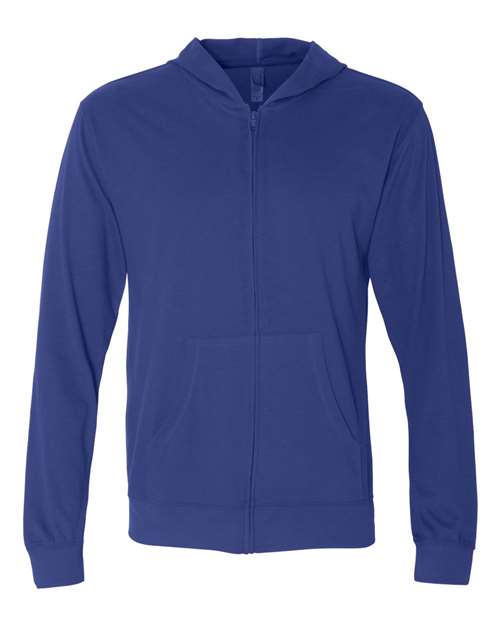 Veste à capuchon, manches longues et fermeture à glissière complète avec finition de suède - Next Level 6491