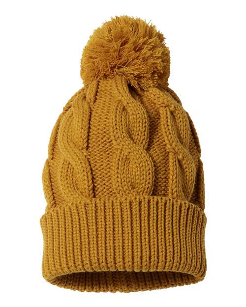 Tuque à pompon avec motif tressé et revers - Richardson 141R - Chapeau | Boutique en ligne SIKE DESIGN