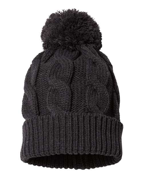 Tuque à pompon avec motif tressé et revers - Richardson 141R - Chapeau | Boutique en ligne SIKE DESIGN